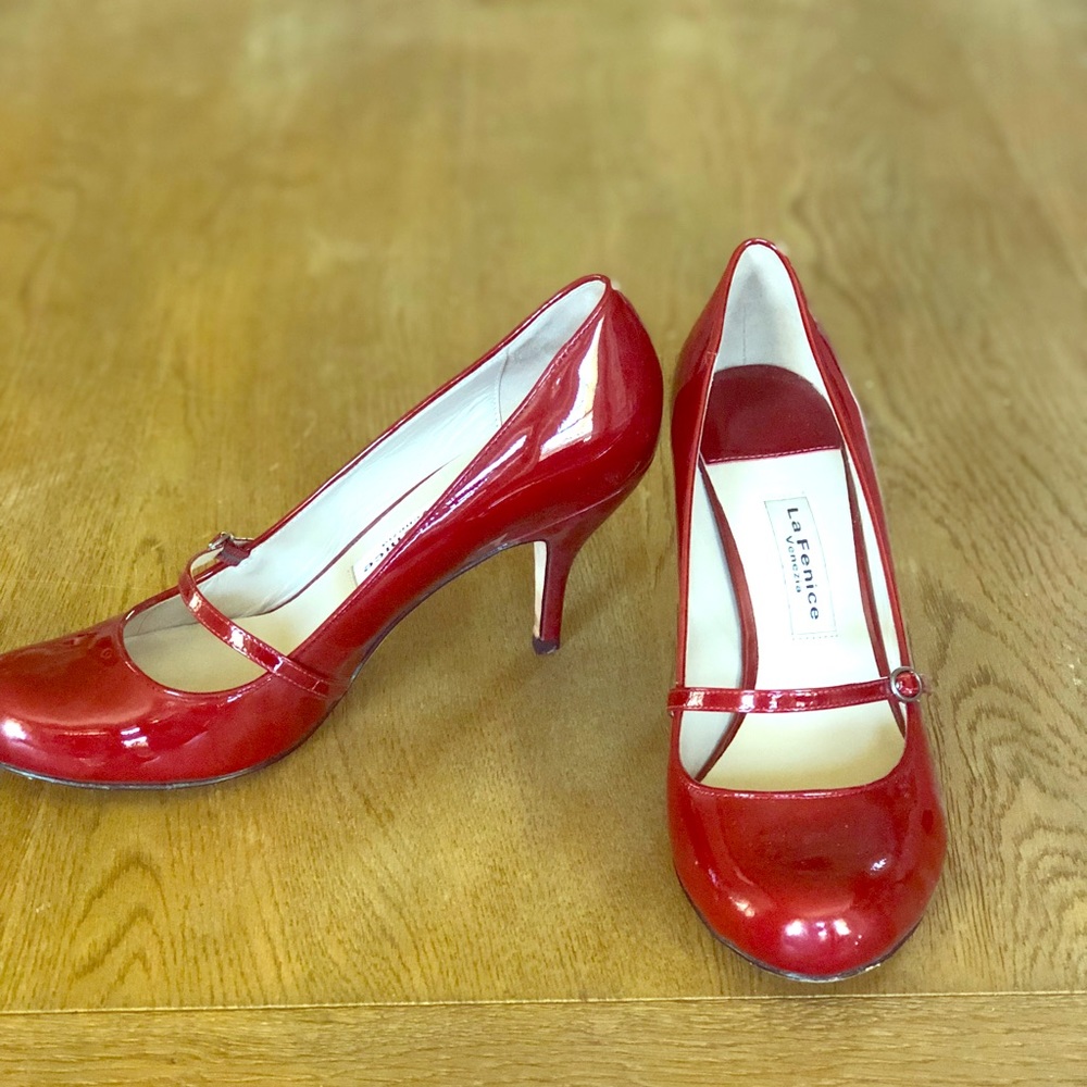 LaFenice Red Patent Pumps